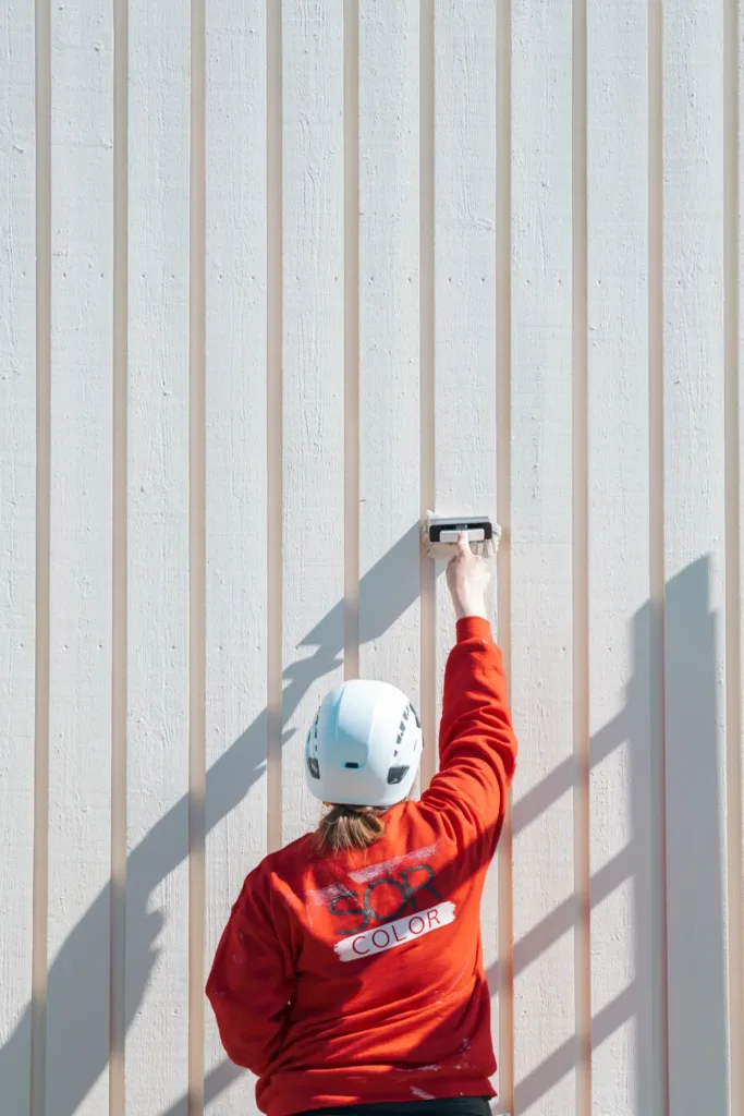 Puutalon maalaus. Sorcolor